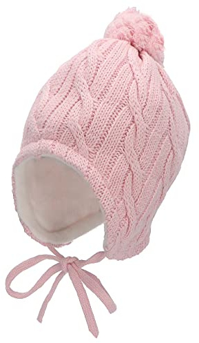 Sterntaler Mütze mit Bommel, Strickmütze mit Bommel
