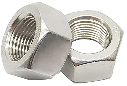 2pcs M18 x 1.5mm Pitch Hex Nuts Stainless Hex Nu, Metric Fine Thread Hex Nuts