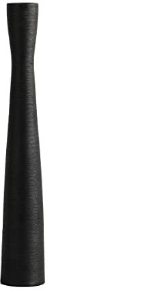 AETVRNI Vaso da pavimento nero in ceramica alto 50,8 cm, vaso sottile lungo opaco per erba della pampa, vaso da fiori in stile minimalista moderno per decorazione domestica e ufficio, centrotavola
