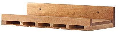 NISMIA Weinregal Wandmontage Weinregal Wandmontiertes Weinregal, Flaschenregal Aus Holz, for Heim- Und Küchendekoration, Schwimmendes Weinregal, Glasregal-Kit (Color : A, Size : Walnut Color)
