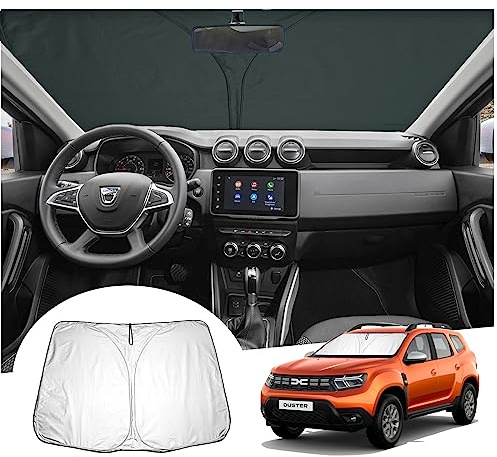 GAFAT Dacia Duster 2 2018-2023 2024 Sonnenschutz Frontscheibe Innen, Duster 2023 Windschutzscheibe Sonnenschirm Sonnenblende, UV Schutz, Abkühlung, Innenraum Schütz