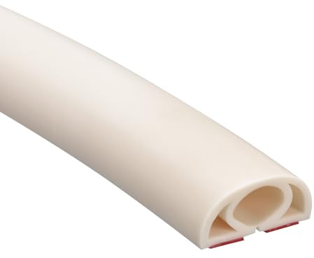 sourcing map D25 3.3ft Böden-Kabelkanal, PVC Kabelkanal Böden, Kabelabdeckung für Verlängerungskabel, Schutz von Kabeln & Vermeidung von Stolperfallen, Lochbreite: 0,39, Beige