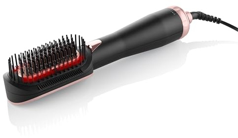 ETA Warmluftbürste Fenite I Black Edition I Glättbürste I Haarbürste I 450 W I Ionenfunktion I Turmalin-Oberfläche I 3 Modi I LED-Display I Aufhängeschlaufe I Netzkabellänge 1,8 m I Schwarz