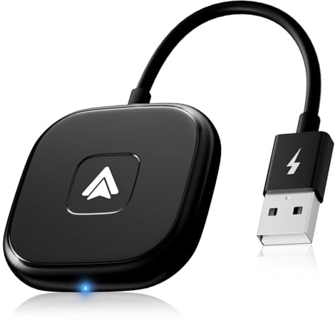 LXJADAP Android Auto inalambrico Adaptador, para Adaptador de Coche con Cable Android Auto, Compatible con Coches Desde 2016, 5GHz Android Auto Wireless, Negro Dongle Plug und Play