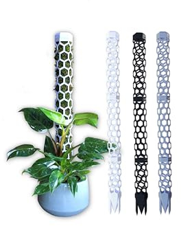 Rankhilfe für Kletterpflanzen erweiterbar - Moosstab - Kletterhilfe - Moss Pole - Rankstab - Monstera - Efeutute - Philodendron (100, Schwarz)