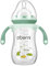 Oberni Anti-Colic Baby Bottle with Size 4 Breast-Like Teat, Non-Slip Handles, Weighted Straw for 12 Months Newborn Babies, 270ml/9oz/Green/1Pack