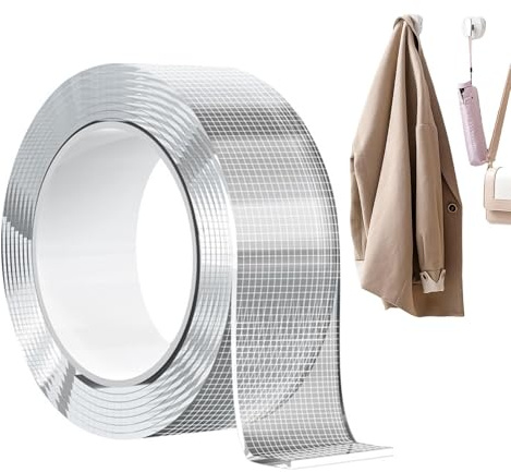 Cinta nano de doble cara transparente, Cinta adhesiva de doble cara nano | Cinta adhesiva removible | Cinta adhesiva resistente, cinta de montaje, tiras adhesivas para imágenes, cinta adhesiva para