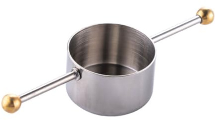 Cabilock Taza Medidora de Acero Inoxidable de 30 Ml Doble Esfera para Whisky y Cócteles, Fácil de Limpiar Marcas Permanentes, Adecuado para Cafeterías y Panaderías