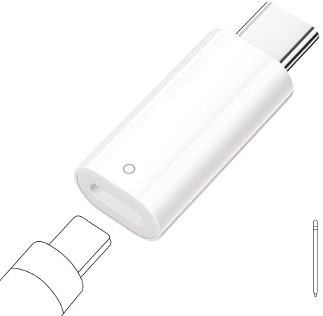 USB-C für Apple Pencil Ladeadapter 1. Generation – Schnell Laden und Bluetooth-Kopplung, Kompatibel mit iPad 10 und USB-C Geräten – Abriebfeste, Robuste Materialien für Langfristige Nutzung