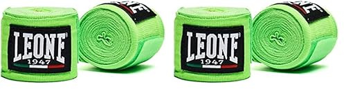 LEONE 1947 Vendaje Profesional Semi-elástico, Verde, 3.5 m (Paquete de 2)