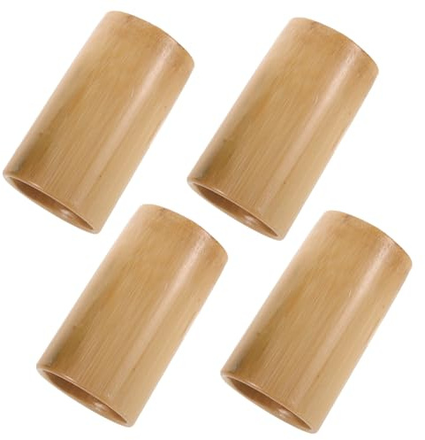 DEARMAMY Lot De 4 Ventouses En Bambou Pour Massage Pot En Bambou Réutilisable Kit De Ventouses Pour Soins Du Corps 4Pcs