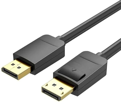 Watio Wave DisplayPort Cable - 1.5m cable connects devices with 4K@60Hz, DP/M to DP/M connections, black and high durability.*