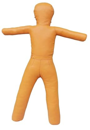 Fenteer Manichino da Lotta per Bambini, Attrezzatura da Boxe, Multiuso, Robusto, Vuoto, Dispositivo di Allenamento per Taekwondo, Manichino da Placcaggio, 130, Giallo