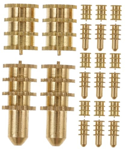 BESTYASH Messing Dübelstifte Satz für Möbelverbinder mit Nahtlosem Design und Kompatibel für Verschiedene Möbelstile in Goldener Farbe für Schubladenbeschläge und Tischaccessoires