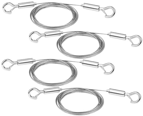 DIYEAH 4 Pièces Câbles de Suspension Réglables Acier Inoxydable pour et Miroirs Fil de Suspension pour Accroche Murale Kit Fixation Cadre Percer Charge Lourde