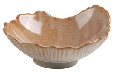 Ensaladera irregular de cerámica esmaltada para horno, exquisita vajilla japonesa, barro liso