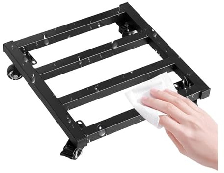 Grand Chariot à Fleurs en métal avec roulettes - Support carré pour Pots de Fleurs, Plateau de Rangement pour jardinières (45 cm) pour faciliter la mobilité et l'entretien des Plantes