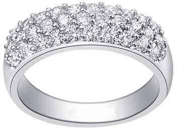 Epinki Echt Goldschmuck Freundschaftsringe Platin PT950, Klassiker Diamantring mit Labor Erstellt Diamant Rundschliff, Ring Platin, Gr.51 (16.2)