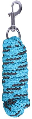 Führstrick Pferd | Anbindestrick mit Panikhaken | Länge ca. 2m | robust, stilvoll und angenehm in der Hand (Sky blau, 1 Stück)