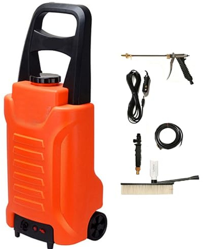 Water Fed Trolley 35 Litre Tank, Fed Cleaning Pole and 7M Watering Hose, Rechargeable Kit, for Car Washing, Window Cleaning, Garden Plant