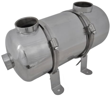 Tomostar Échangeur de Chaleur pour Piscine, Chauffage de Piscine 355 x 134 mm 40 KW