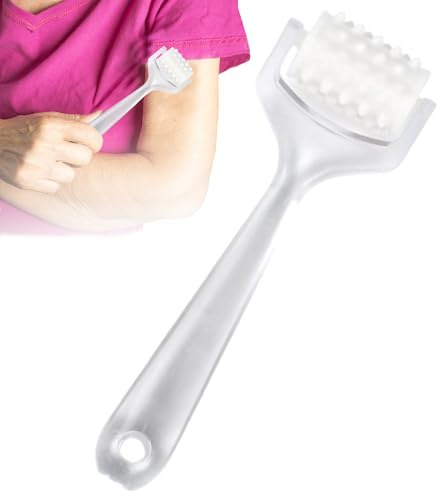 Massaggiatore corpo portatile, strumento per rotolare il contorno del viso, stimolatore del punto di pressione con presa facile, dispositivo portatile a rulli per terapia di rilassamento, per sc