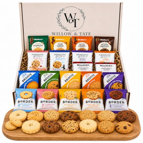 Biscuits Gift Set Containing 20 Individually Wrapped Biscuit Twin Packs (40 Biscuits) – Biscuit Hamper Gift Box – Assorted Variety for Birthday, Thank You or Tea Lovers | Individually Wrapped, Biscuit Hamper Gift Box, Assorted Variety, For Birthday, Thank You or Tea Lovers