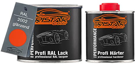 TRISTARcolor RAL 2002 Blutorange Peinture automobile 2K brillante 0,75 litre/pot de 750 ml, durcisseur inclus