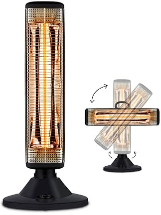 Enders Florenz Heater - Fungo Riscaldatore Elettrico per Patio Radiante a Infrarossi - Stufa Elettrica Esterno per Balcone, Terrazzo o Giardino - Fungo Riscaldante per Esterno Elettrico Nero #4923