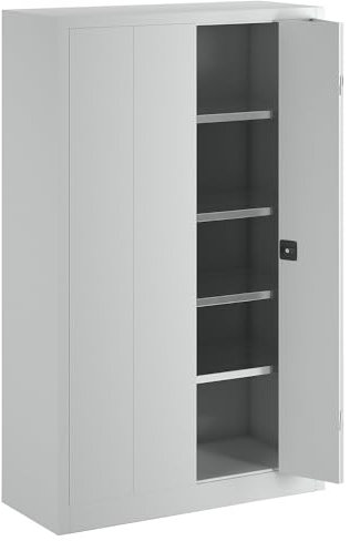 Pavoy | Falttürenschrank | Höhe 1950 mm | Breite 1200 mm | Tiefe 500 mm | grau