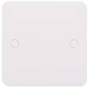 Schneider Electric Lisse White Moulded - Single Blank Plate, GGBL8010S, White