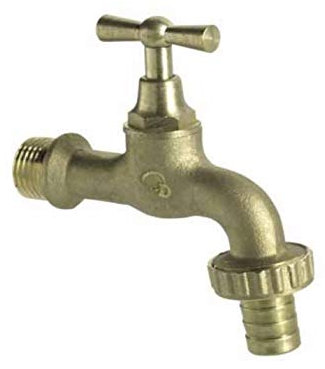 1/2 Zoll Alter Stil Jahrgang Vintage Messing Wasserhahn mit Schlauch Adapter