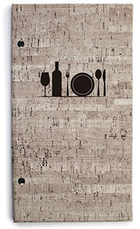 Lacor Tomasso Collection 28352 - Porta menù realizzato in similpelle con viti esterne, termosaldate, colore: nero, 16 x 28,5 cm