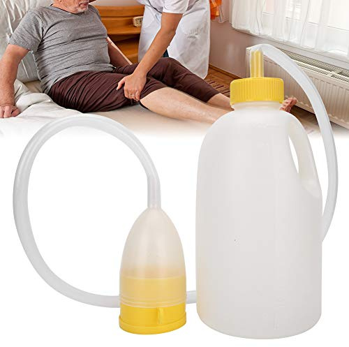 Orinatoio, Bottiglia per urina maschile, Bottiglia per orinatoio maschile 1700 ML Anziani Pazienti costretti a letto Vasino con tubo Bottiglia per orinatoio riutilizzabile portatile per uomo