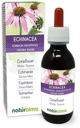 Sonnenhut (Echinacea angustifolia) Wurzeln Alkoholfreier Urtinktur Naturalma - Flüssig-Extrakt Tropfen 120 ml - Nahrungsergänzungsmittel - Veganer