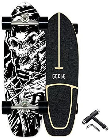 Erwachsene Skateboards Komplettboard Cruiser für Kinder ab 8 Jahre, 7 Lagen Ahorn Double Kick-Skateboard 31 x 8 Zoll mit ABEC 11 Kugellager Geburtstagsgeschenk für Jungen und Mädchen, mit T-Tool,A