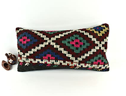 Kelim Kissen 30x60 cm Kissenbezüge Türkisch Handgewebt Kelim Kissenhülle Dekokissen Sofakissen Zierkissen Kelim Teppiche Kissenbezüge code A2666