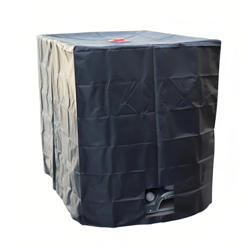 OrangeClub Wassertank Abdeckplane,IBC Behälterabdeckung 1000l IBC Tank Behälter Container UV Folie Schutzhülle Schutzplane Schutzhaube Cover, 120 x 100 x 116 cm (Stil A)