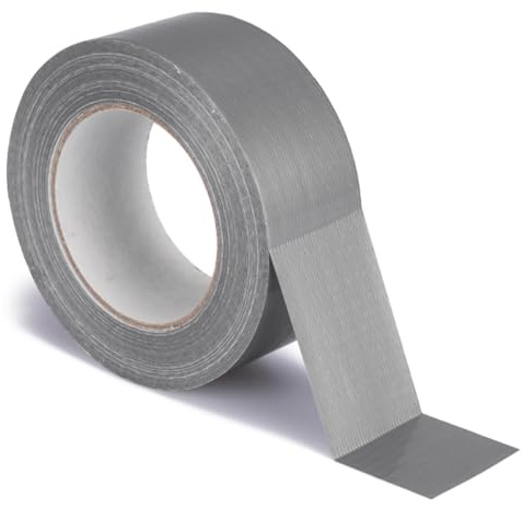 18 rouleaux de ruban adhésif toilé gris 50 m x 4,8 cm - haute adhérence - colle Ã base de caoutchouc naturel