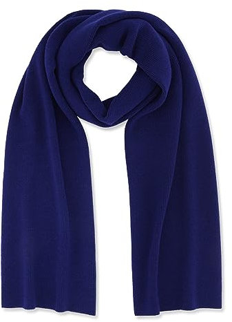 FALKE Unisex Winter-Schal Scarf Half-Cardigan Merino U Sc Wolle schnelltrocknend warm 1 Stück, Blau Ultramarine 6863, ONESIZE