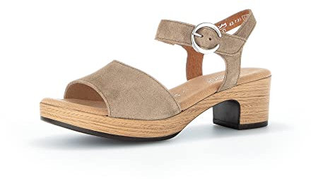 Gabor Damen Plateausandalen, Frauen Sandalen,Moderate Mehrweite (G),Sommerschuhe,Freizeitschuhe,offene Schuhe,sesamo,39 EU / 6 UK