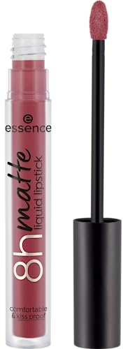 essence 8h matte liquid lipstick, Nr. 08, Rot, langanhaltend, mattierend, schnelltrocknend, matt, vegan, wasserfest, ölfrei, ohne Alkohol, 1er Pack (2.5ml)