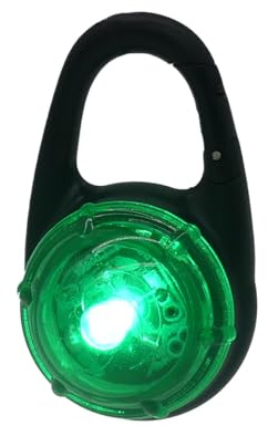Lampe clignotante étanche à clipser | Lumière d'aventure LED lumineuse pour la natation, la promenade du chien et toutes les activités de plein air (vert)
