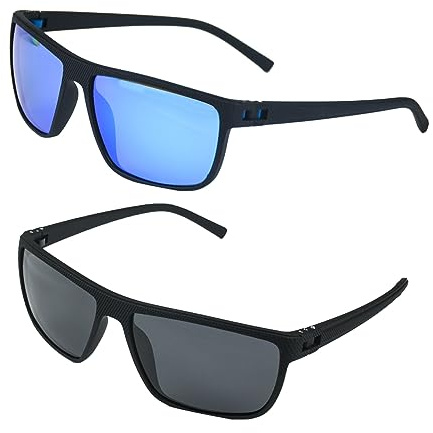 Teaque 2 Pack Polarisierte Sonnenbrille, Verspiegelt, Polarisiert, Vintage Elegant Brillengestell Klassisch, Golf Fahren Angeln Reisebrille Outdoor-Sportarten Mode Sonnenbrille für Damen & Herren