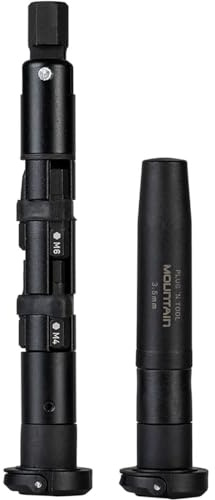 Topeak Plug'n Tool Mountain, zwei Werkzeug-Sets, passt in MTB-Lenker, mit 3,5 mm schlauchlosem Reifenreparaturwerkzeug und Dübeln und 7 Werkzeug-Bits (Mountainbike-Version) | Topeak Plug'n Tool Mountain Multi-Tool | Kompakte Lenkeraufbewahrung, schlauchlose Reparatur, Edelstahl-Komponenten