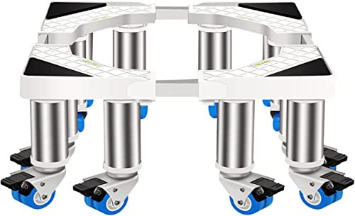YHJZSM Base per Lavatrice Carrello per Frigorifero da Installazione Indipendente Altezza 35 cm/13,7 Pollici Ruote per Frigorifero Base Regolabile per Frigorifero con congelatore Side-by-s