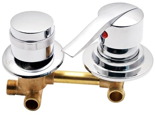 AFUDER 2/3/4/5 Voies Sortie D'eau Vis Filetage Centre Distance 10 cm 12,5 cm Mitigeur En Laiton Salle De Bains Douche Mélangeur Robinet Robinet Cabine,4 ways Screw thread
