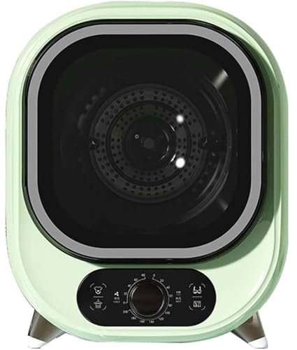 ERSDM Secadora pequeña, Secadora de Condensador portátil de 3 KG, Mini Secadora giratoria de 5 Modos de Secado automático, for Uso en encimera o Montado en la Pared (Color : Green)