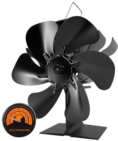 YAZIONG Ventilador de Estufa para Chimeneas - 6 Piezas para Leña, Manto y Estufa de Gas