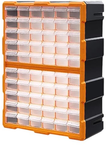 Cassetto organizer per utensili, da parete, per attrezzi, 60 scomparti, per riporre oggetti, dadi, bulloni, viti